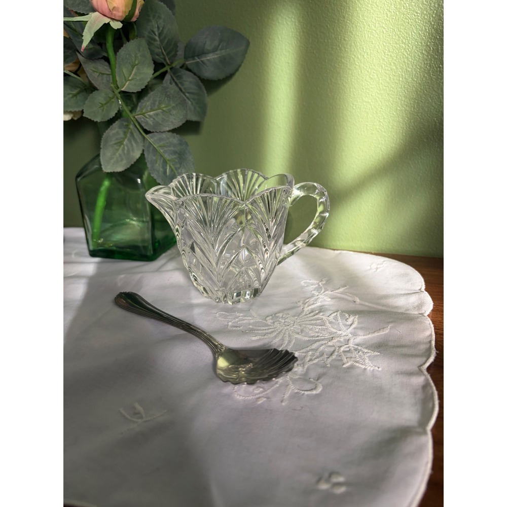 Vintage Noritake Crystal Treasury Creamer, Cut Glass Barware